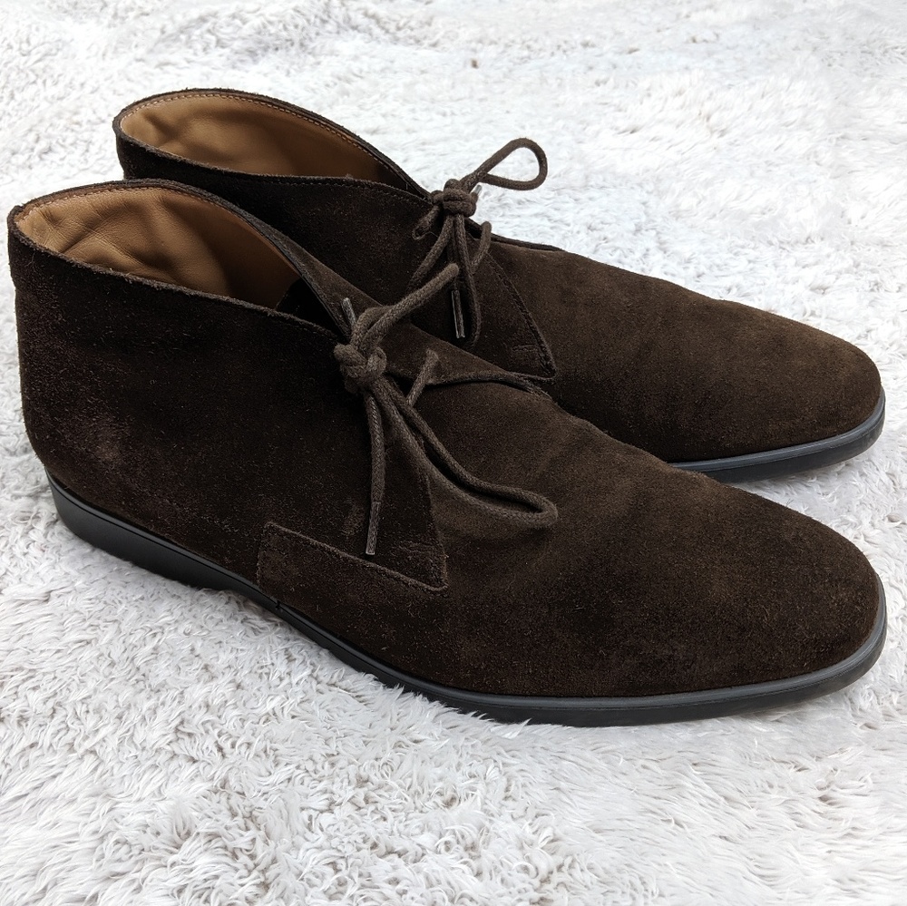 Tod's Brown Suede Lace-Up Ankle Chukka Boots - Picture 1 of 8